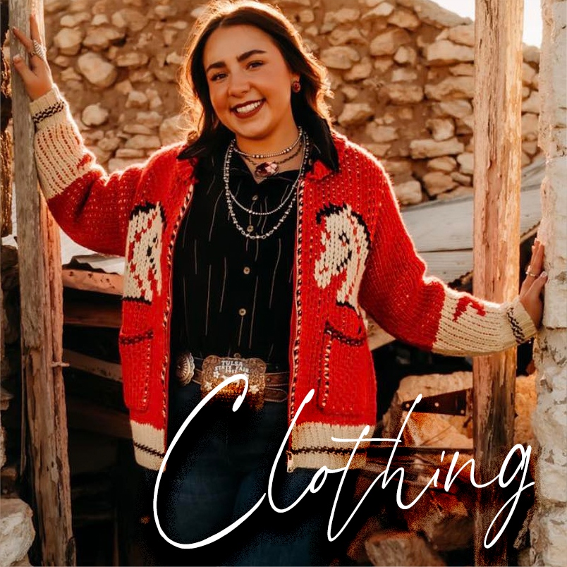 Clothing by The Crystal Boot - red Fall Knit Cardigan jacket fun and festive