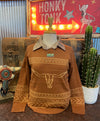 CR Longhorn Sweater Brown