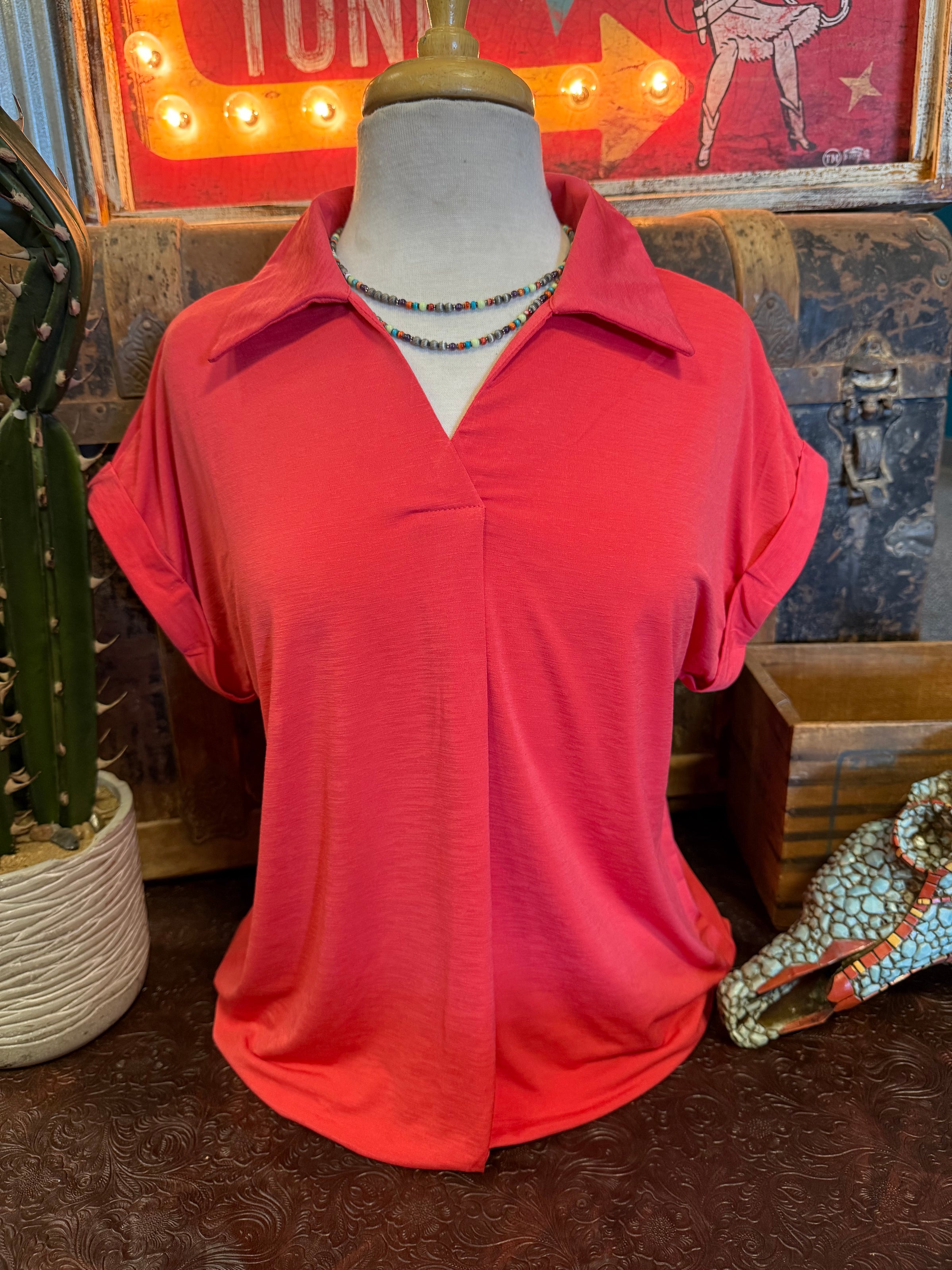 DS Coral Cap Sleeve