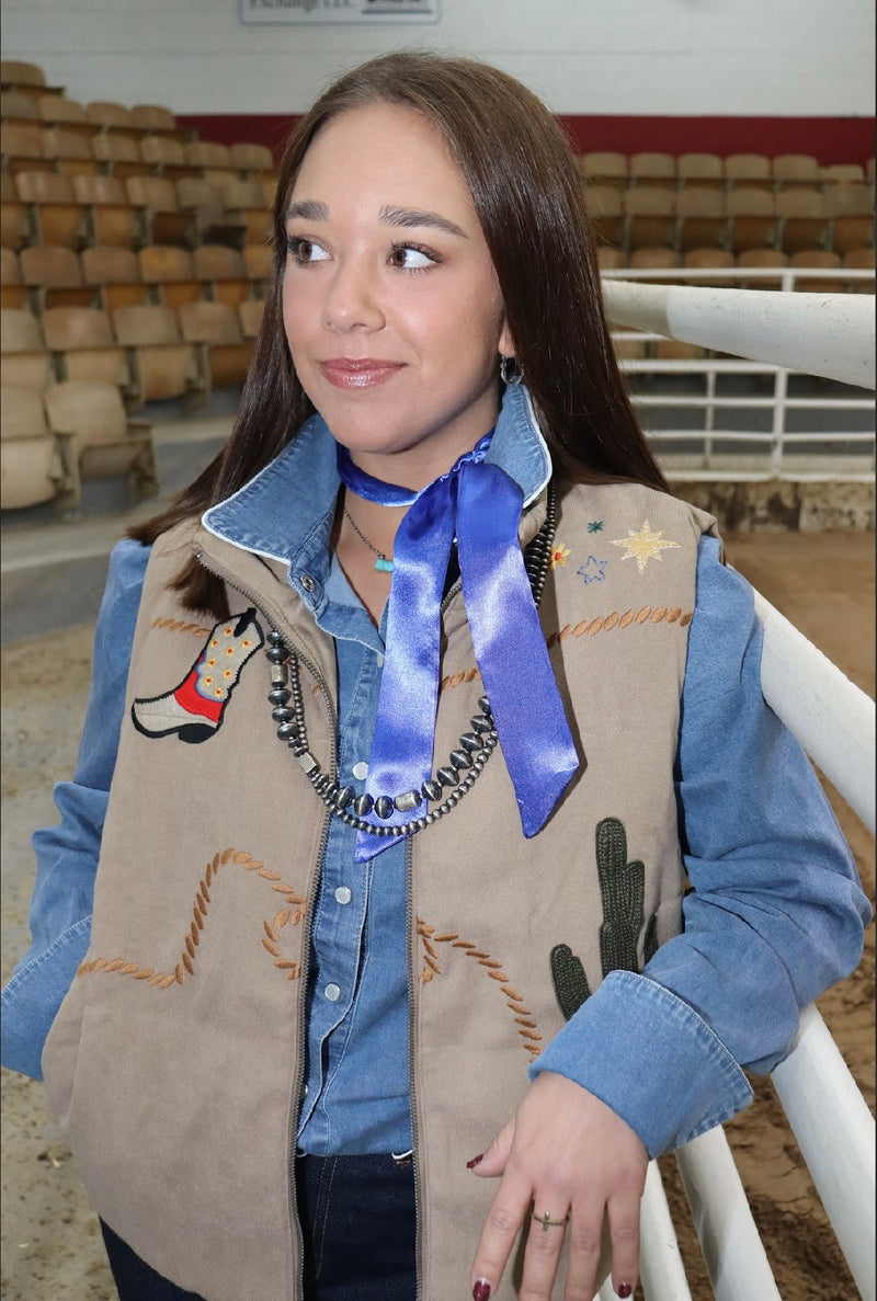 TY Mocha Western Vest