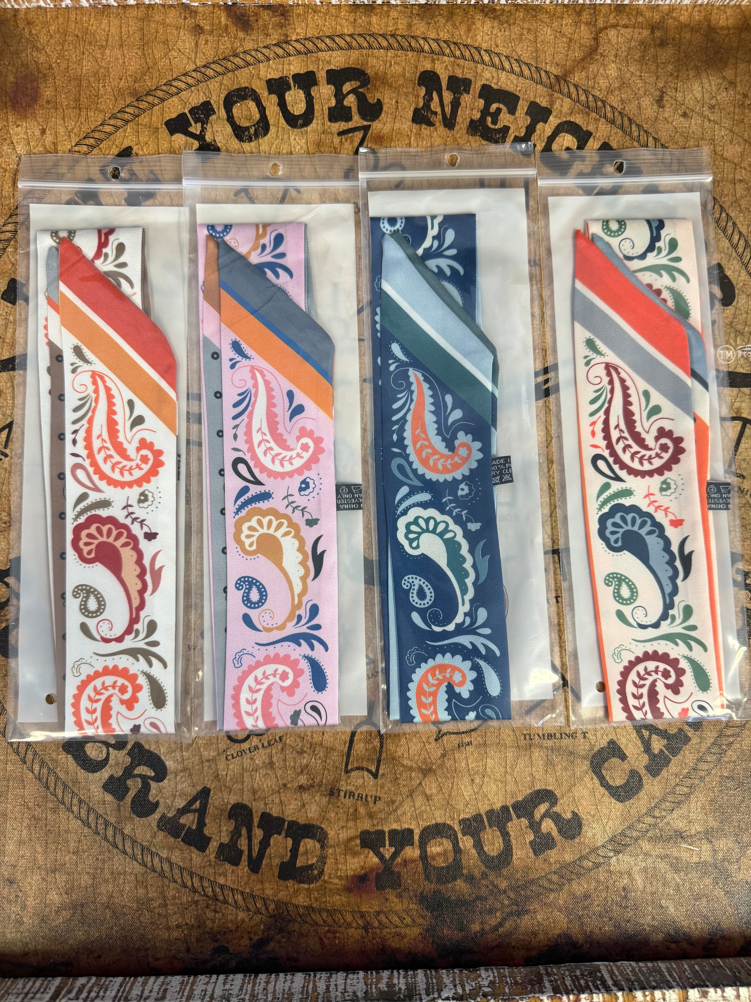 WE Multi Paisley Twilly