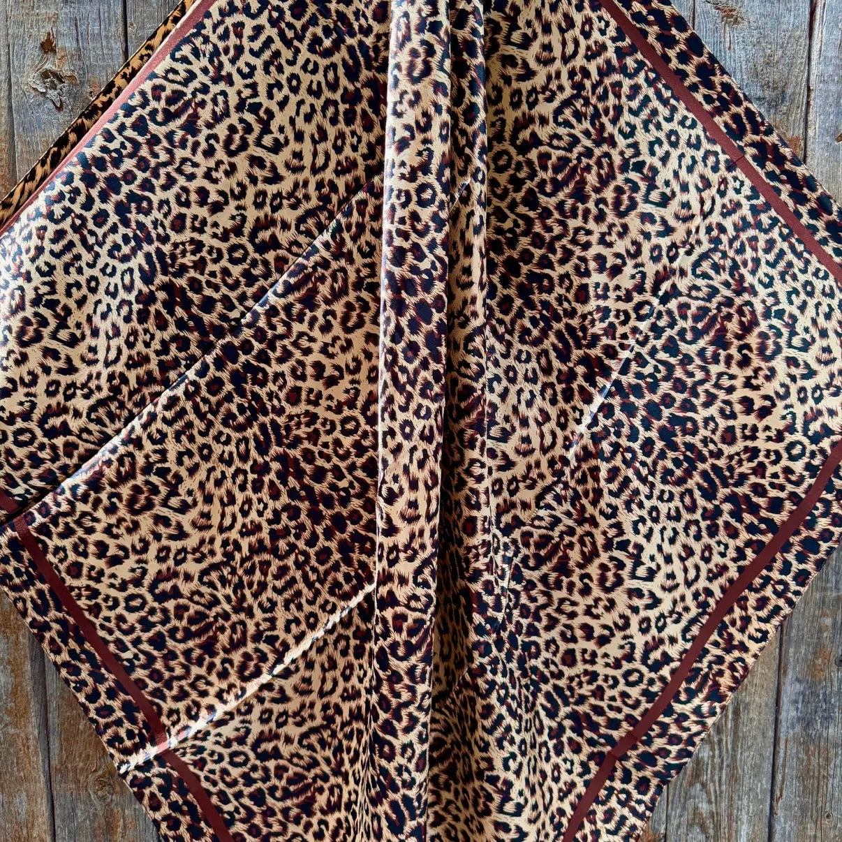 RD Brown Leopard Wild Rag