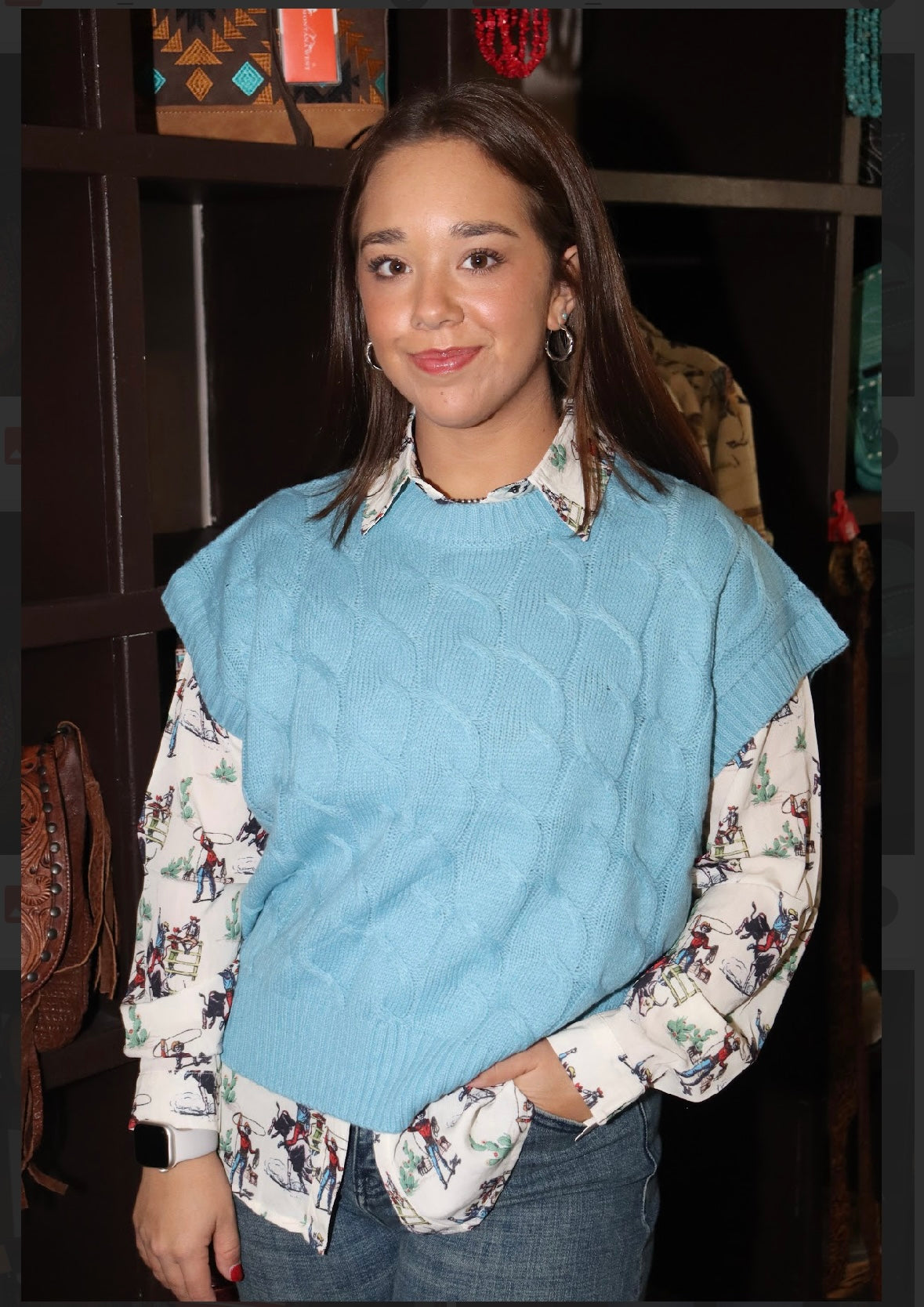 HF Sky Blue Sweater Vest