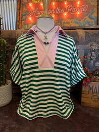 OD Green Stripe Short Sleeve