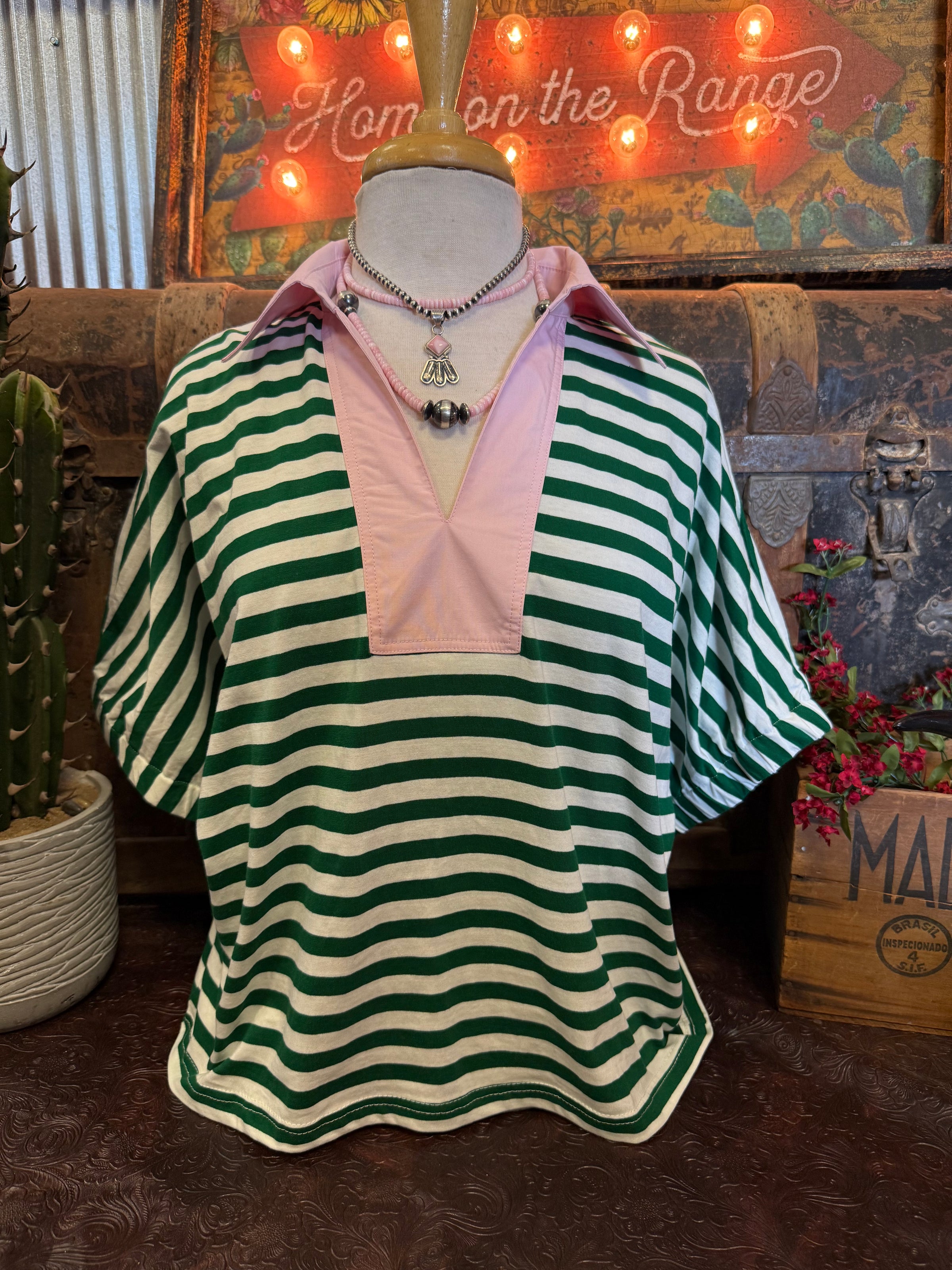 OD Green Stripe Short Sleeve