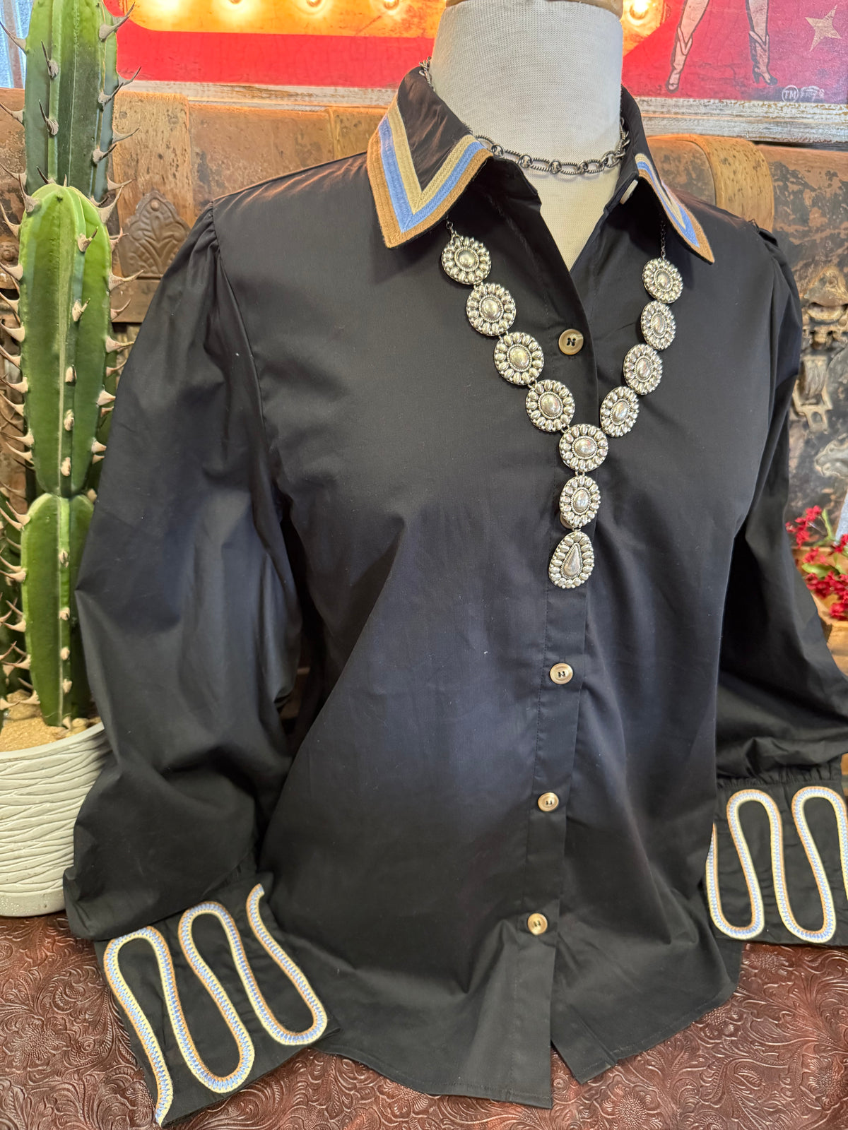 JD Black Button Up