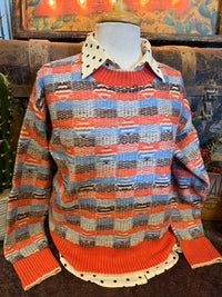 MR Orange Blue Multi Sweater