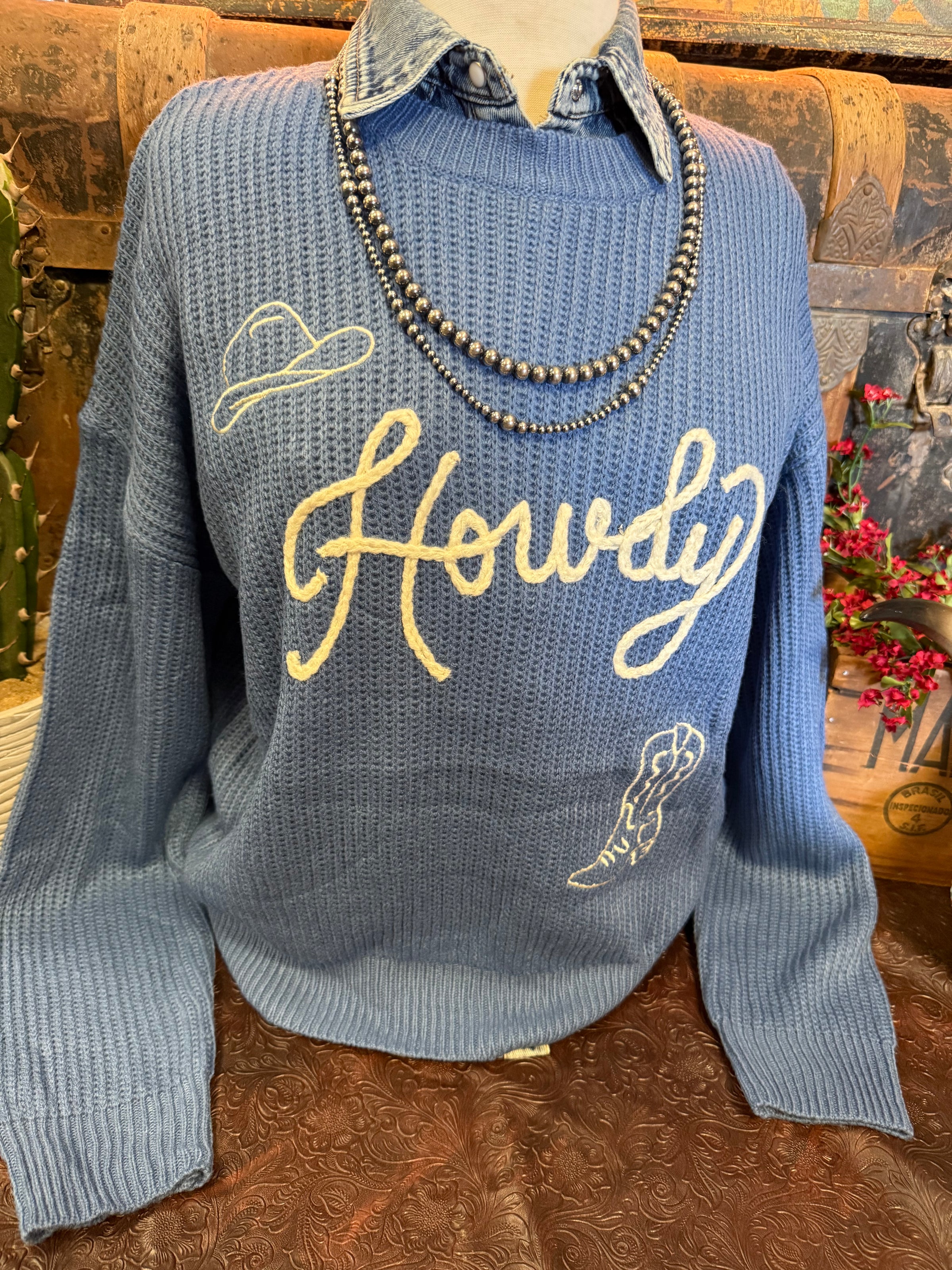 EE Denim Howdy Sweater
