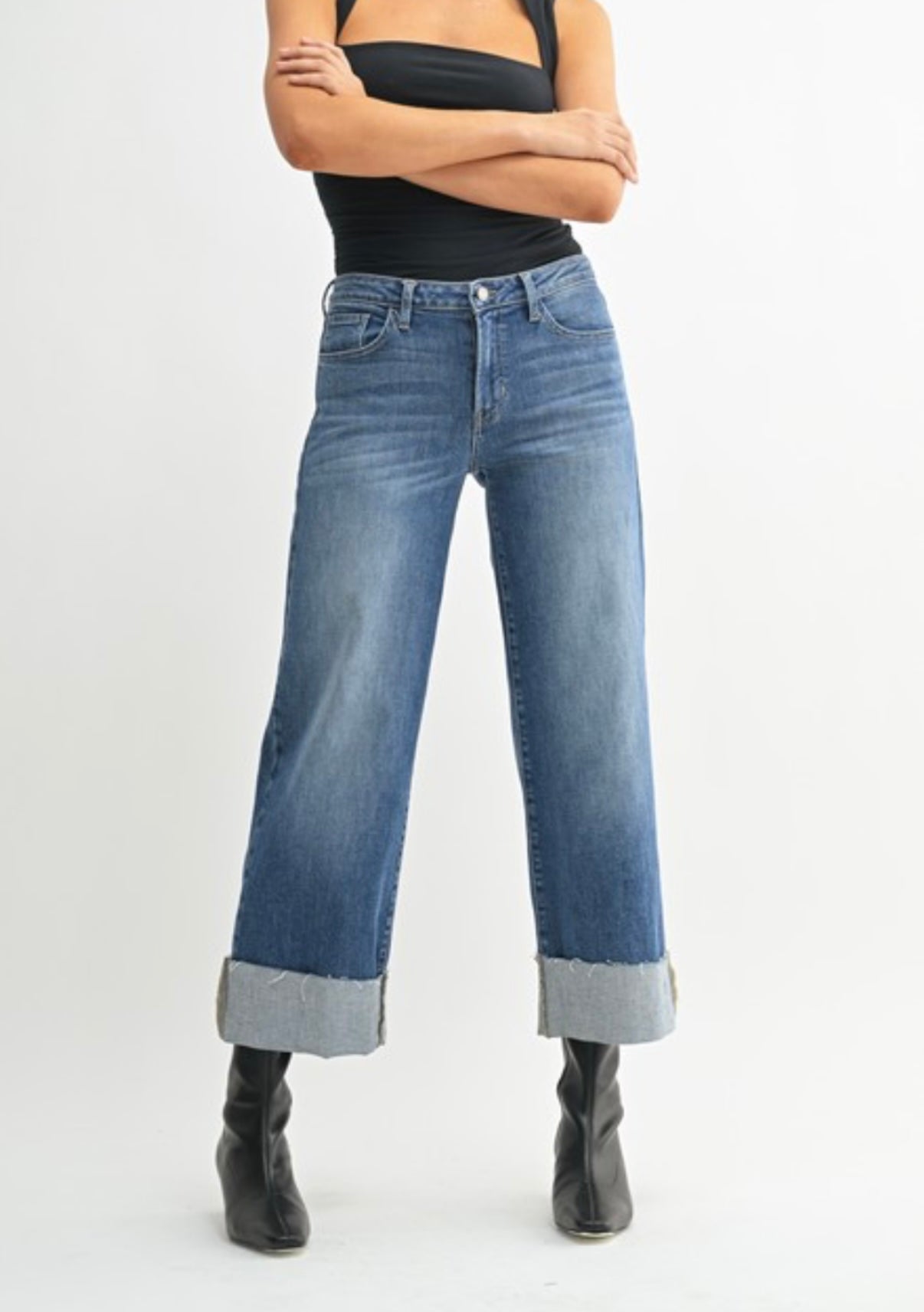 JB Medium Denim Cuff Jean