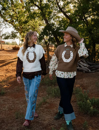 SD White Horseshoe Sweater Vest