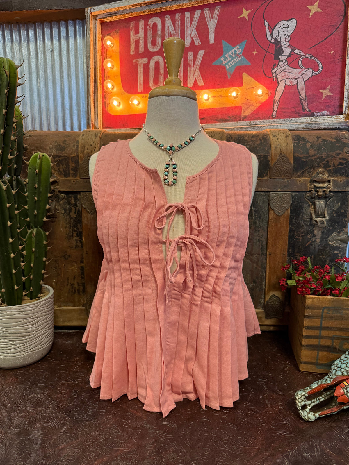 VJ Pink Bow Top
