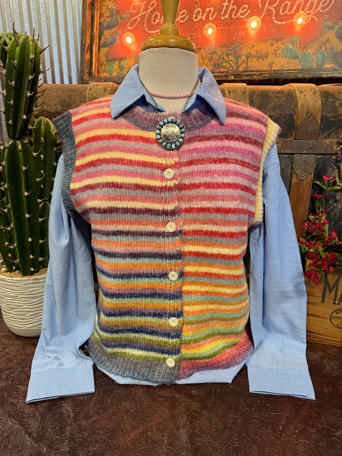 WL Sky/Purple Sweater Vest