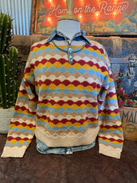WFT Taupe Stripe Sweater
