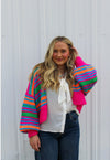 DD Pink Multi Cardigan