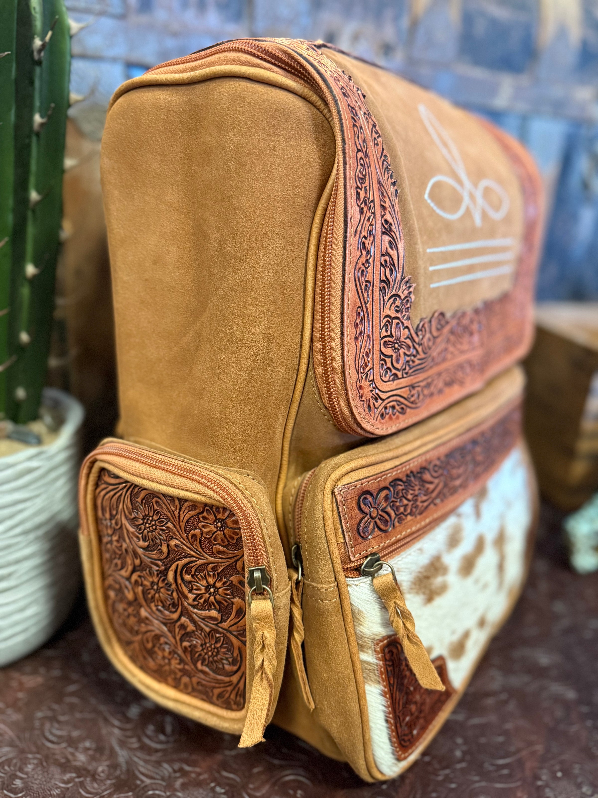 WL Brown Bootstitch Backpack