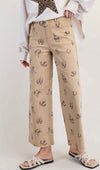ES Tan Western Print Pants