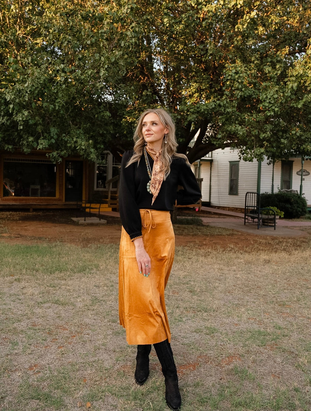 MS Faux Suede Skirt