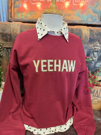 WL Yeehaw Burgundy Sweatshirt