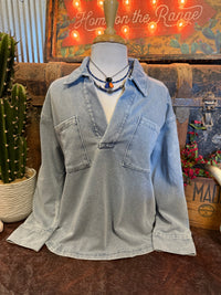 HM Denim Collard Vneck