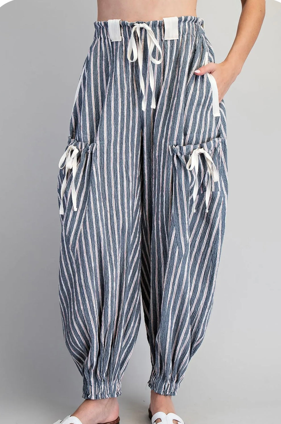 EE Denim Stripe Barrel Pants