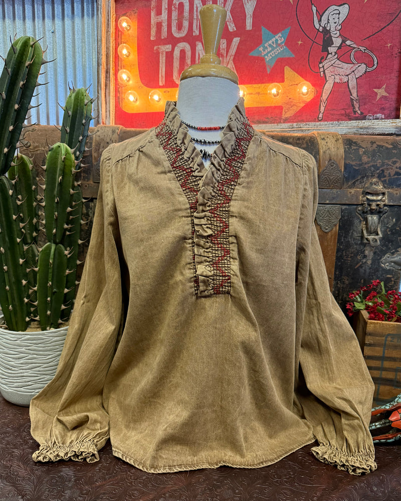 ES Camel Twill Top