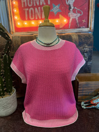 VJ Hot Pink Sweater Vest