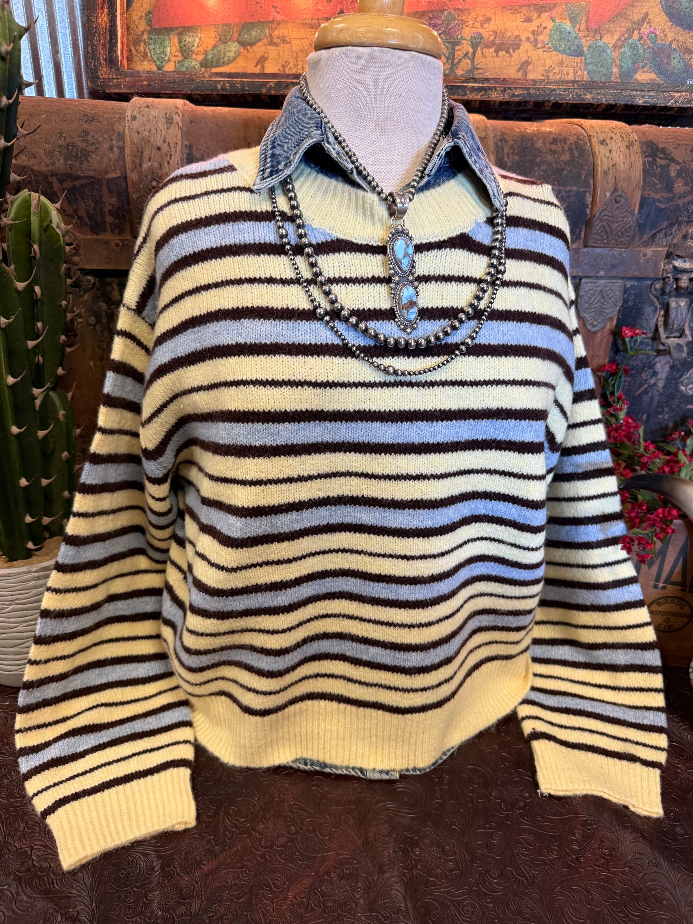 BP Yellow Stripe Sweater
