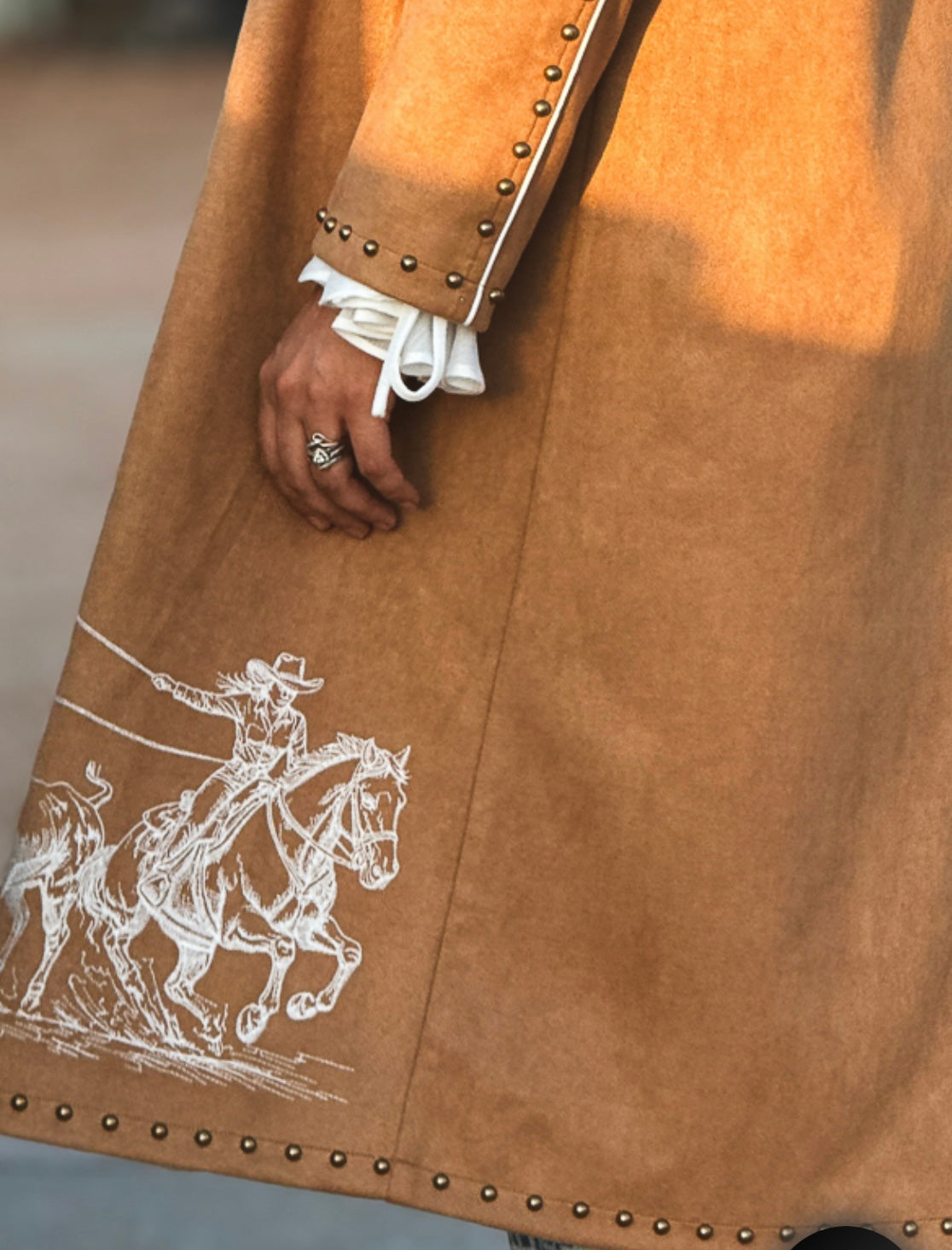LB Camel Suede Trench Coat