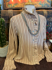 JD Brown Stripe Ruffle BU