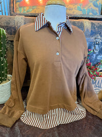 JD Brown with Stripe LS