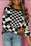 PB Checker Black Sweater