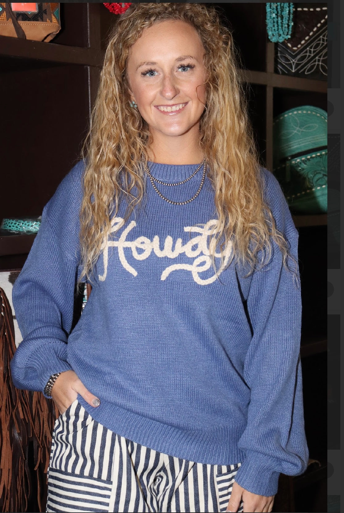 DR Blue Howdy Sweater