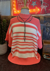 CT Peach Stripe Sweater