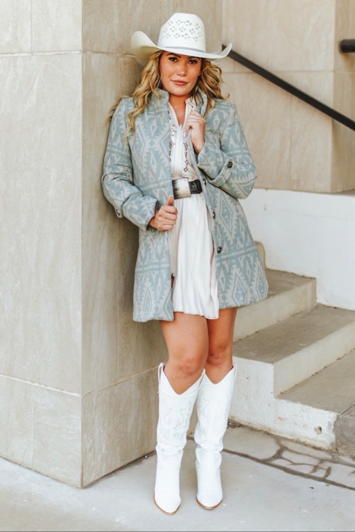 LB Light Grey Aztec Jacket