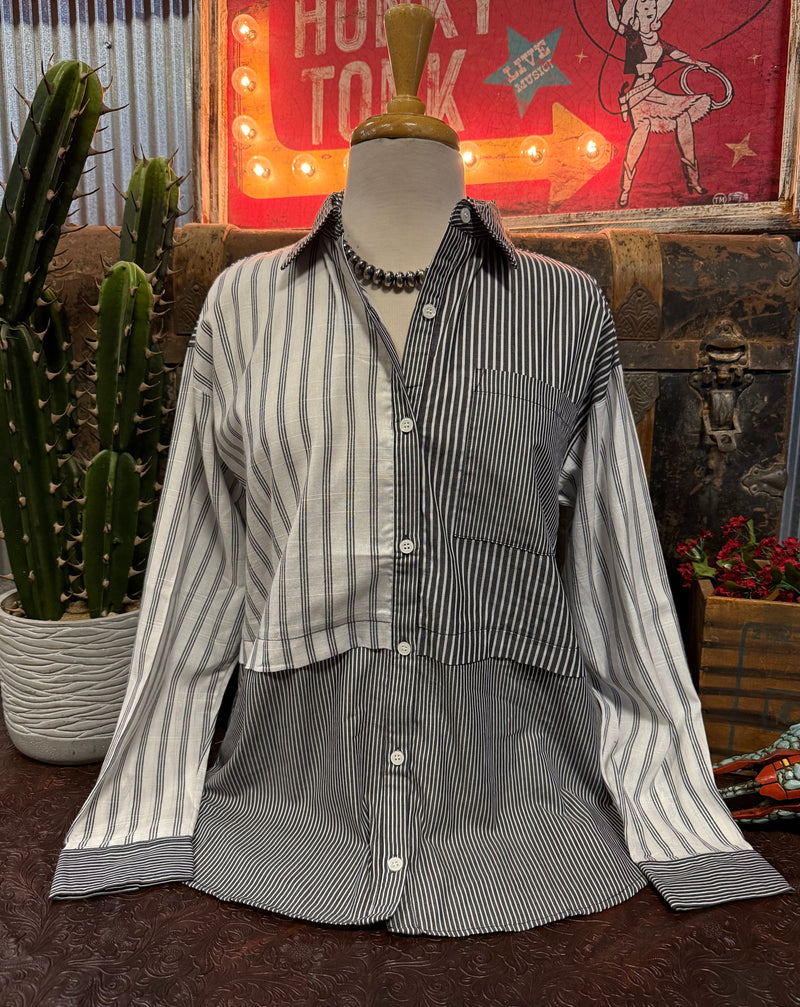 DR Black White Stripe BU