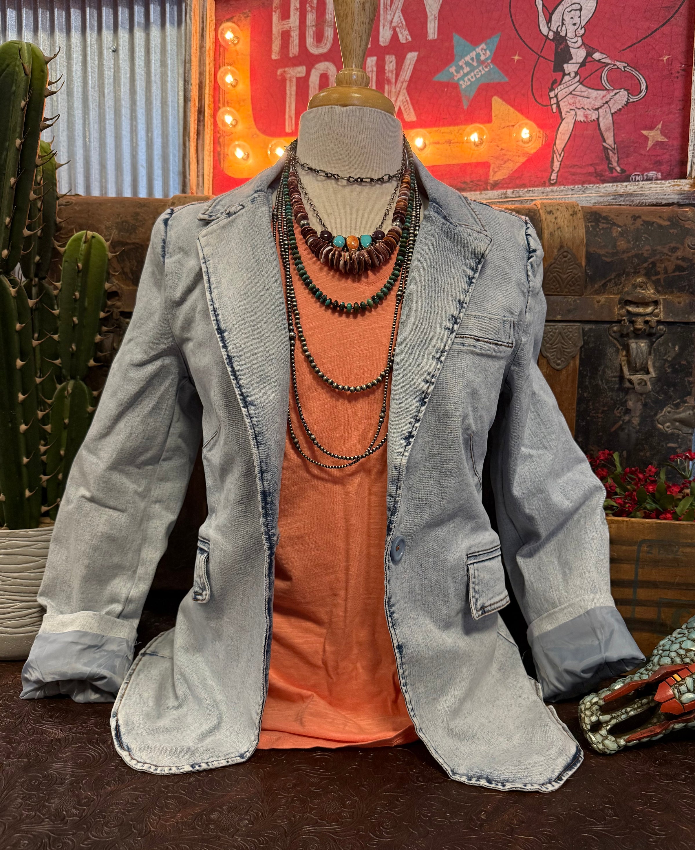 WL Light Denim Blazer