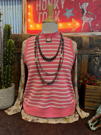 TB Pink Stripe Sleeveless