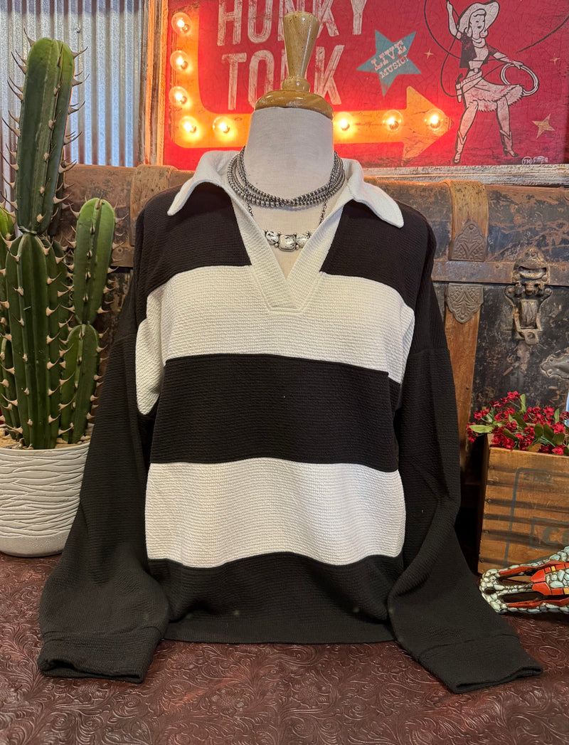 TB Black Vneck