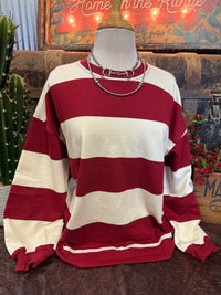 BP Red Stripe Crewneck LS