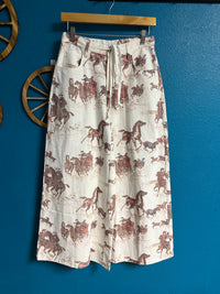 NB White Western Print Pants