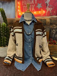 BR Oatmeal Western Zip Up