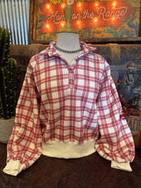PM Red Plaid Pullover