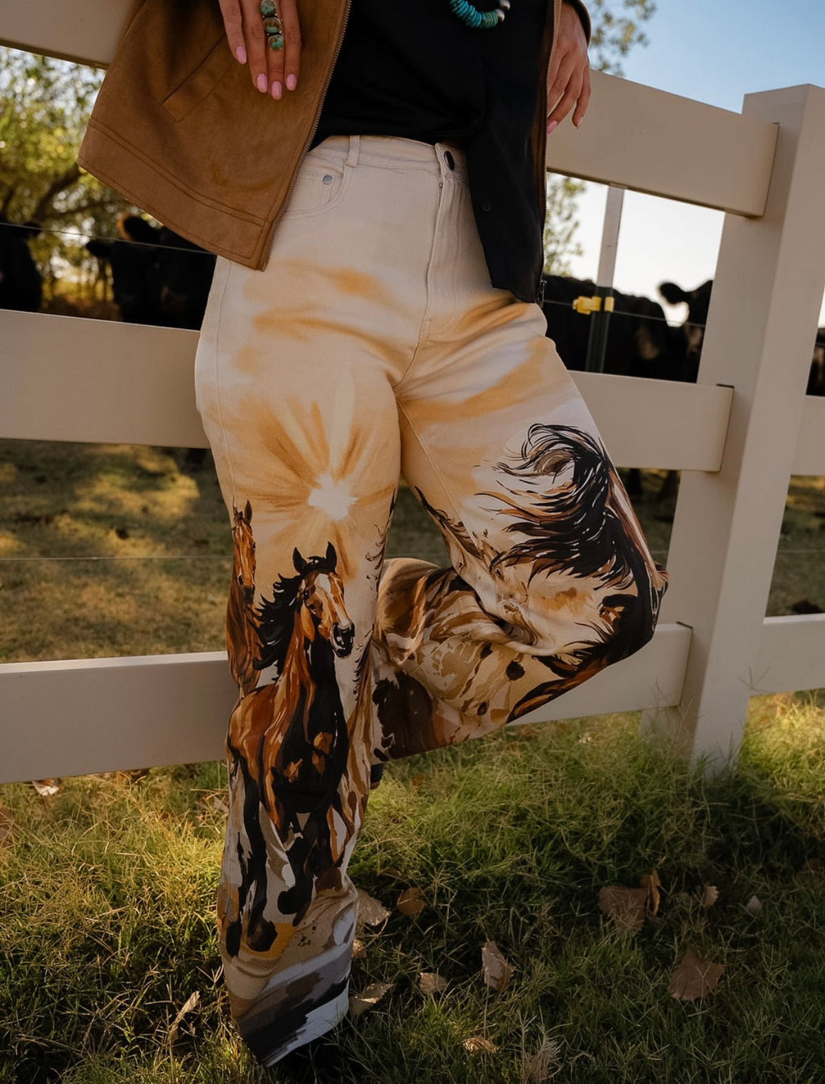 BN Vintage Horse Print Pants