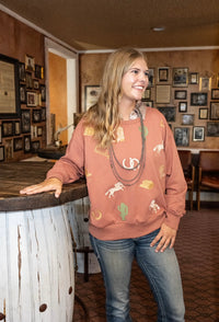 HM Rose Western Sweatshirt