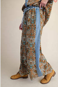 ES Brown Paisley Pants