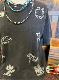 EE Ash Black Western Tee
