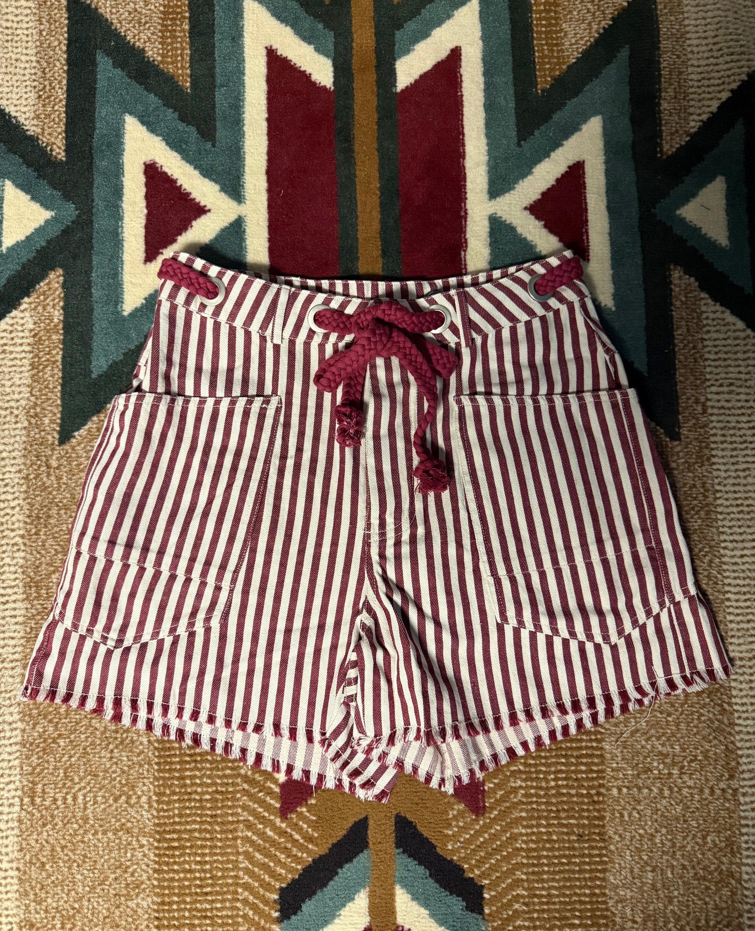 EE Raspberry Stripe Shorts