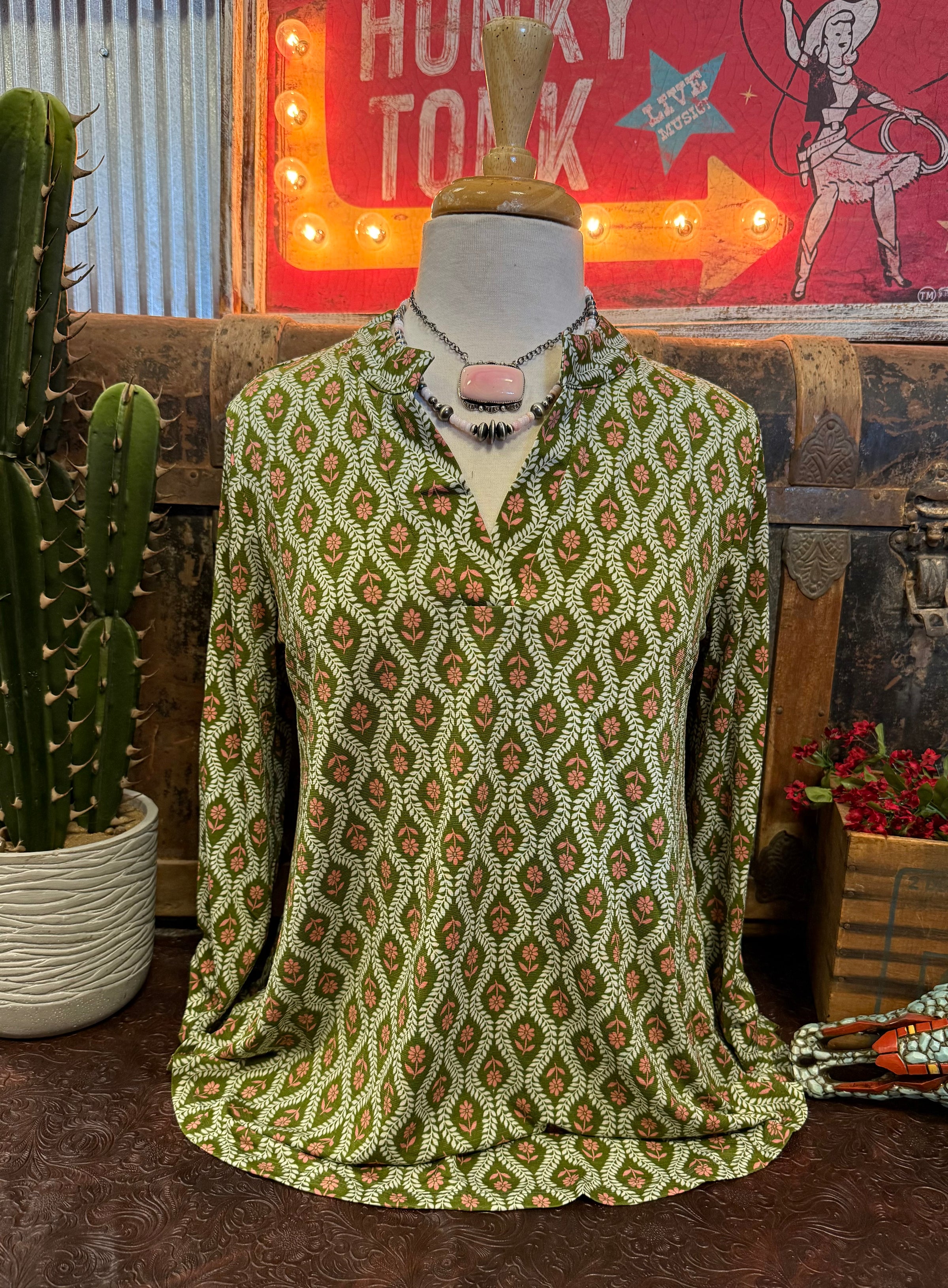 DS Olive 3/4 Sleeve