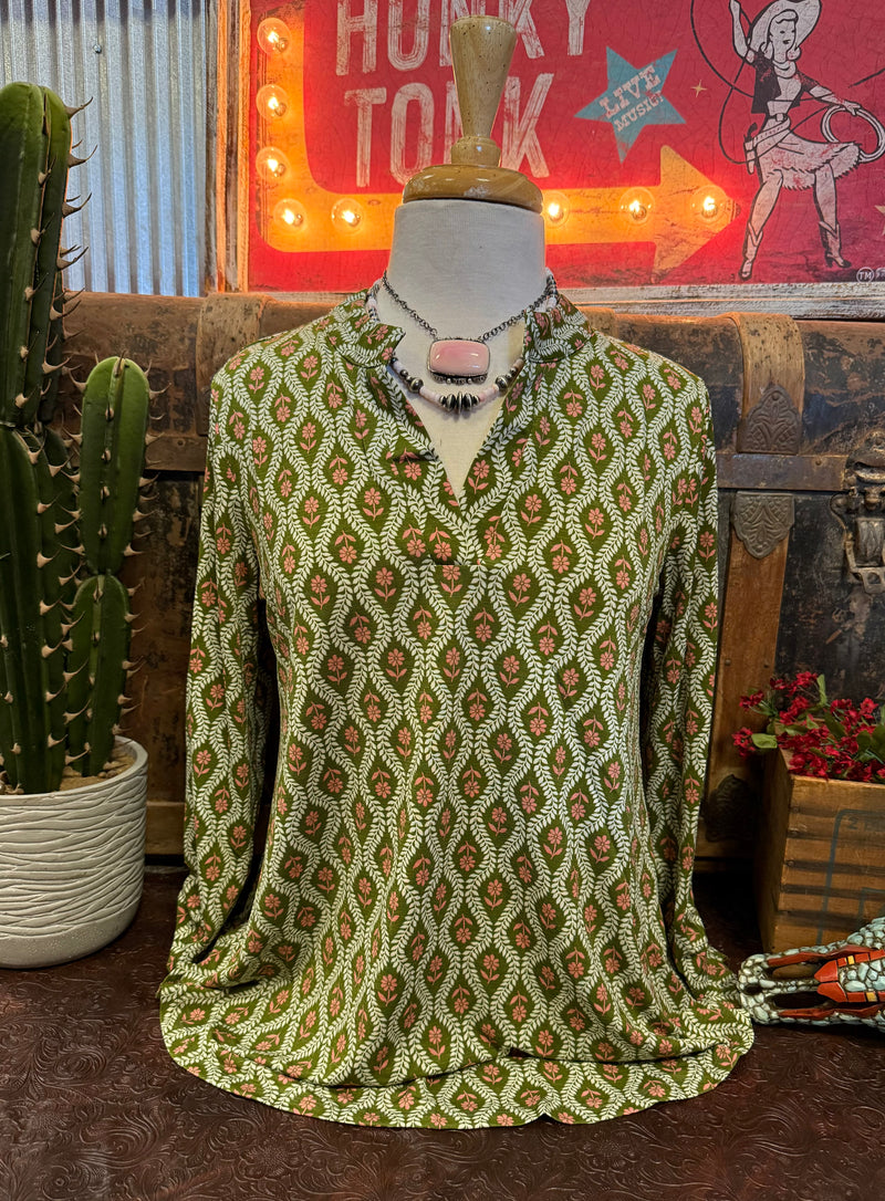 DS Olive 3/4 Sleeve