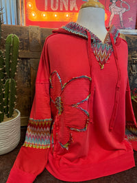 ES Red Floral Hoodie